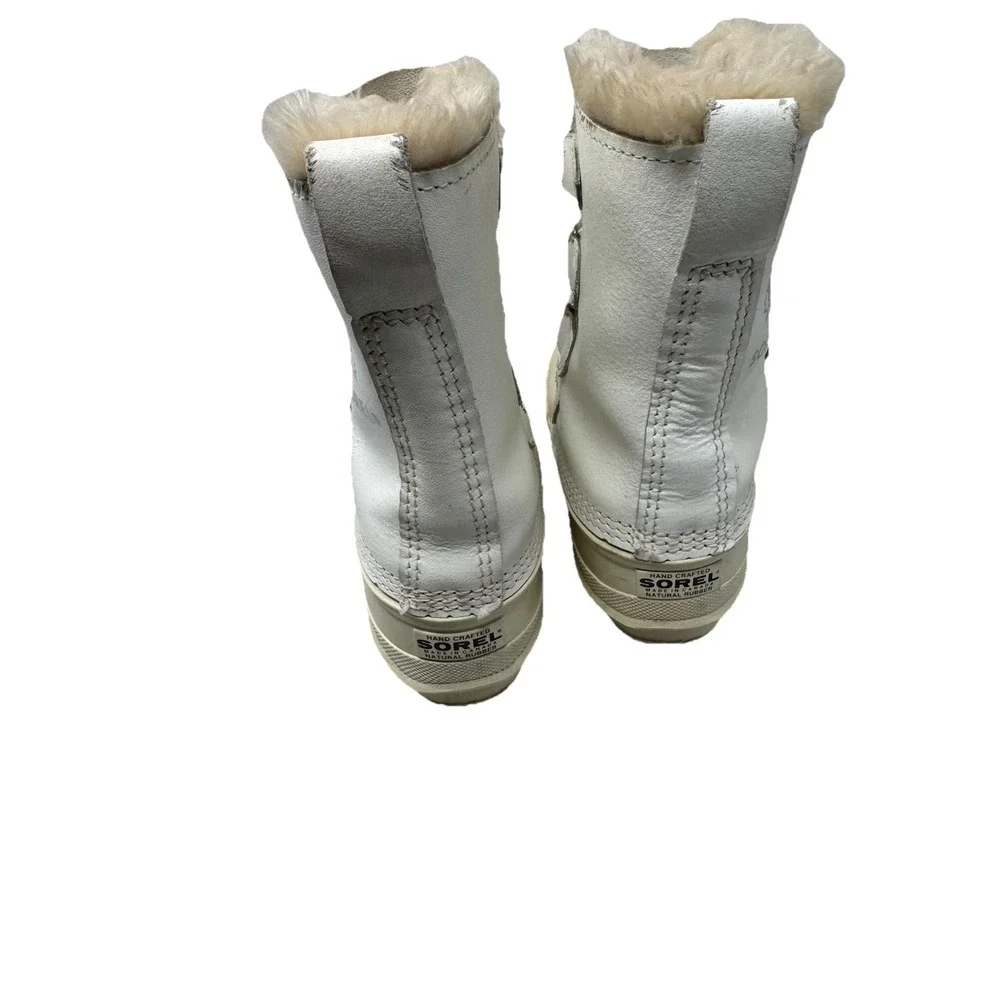 🔥Vintage 🍁Sorel‎ Wool Lined Manitou 🖤Winter Boots Fur Trim Made in Canada 9